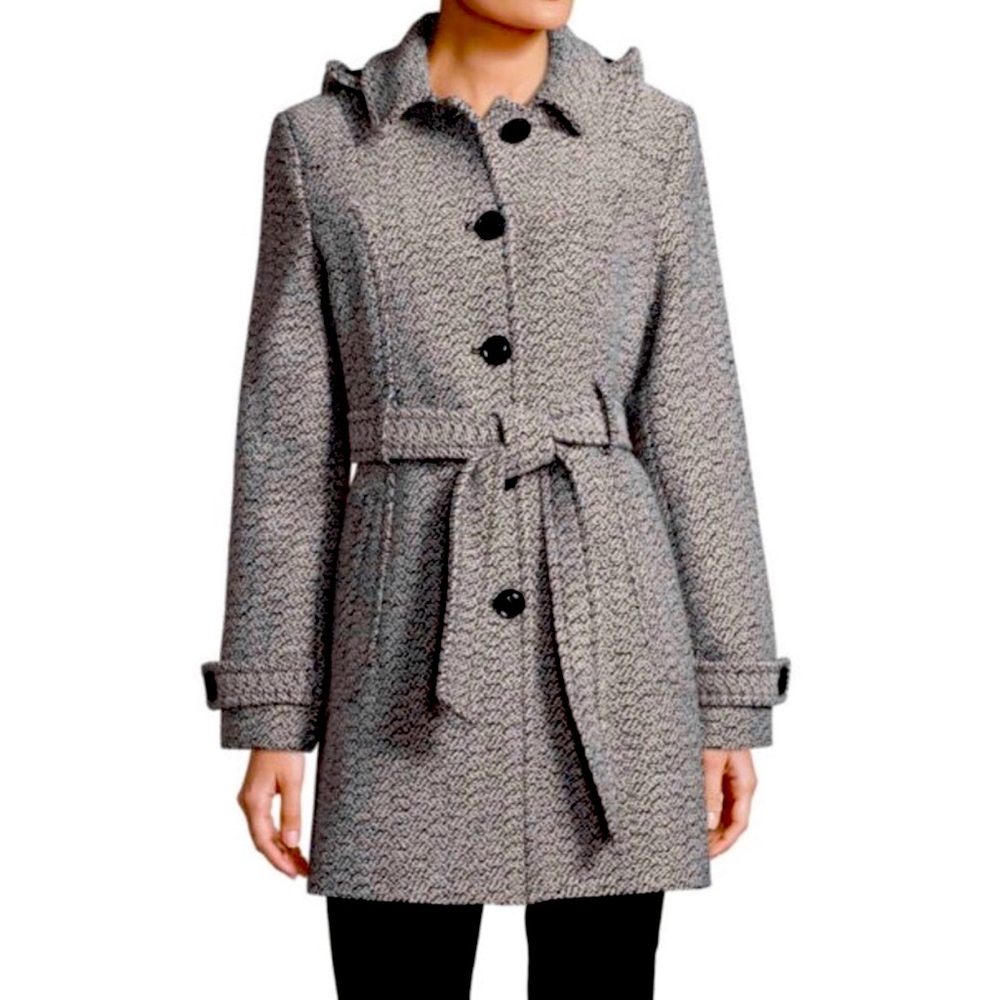 ⚡️SALE⚡️ LIZ CLAIBORNE black & white peacoat jacket check print style S small